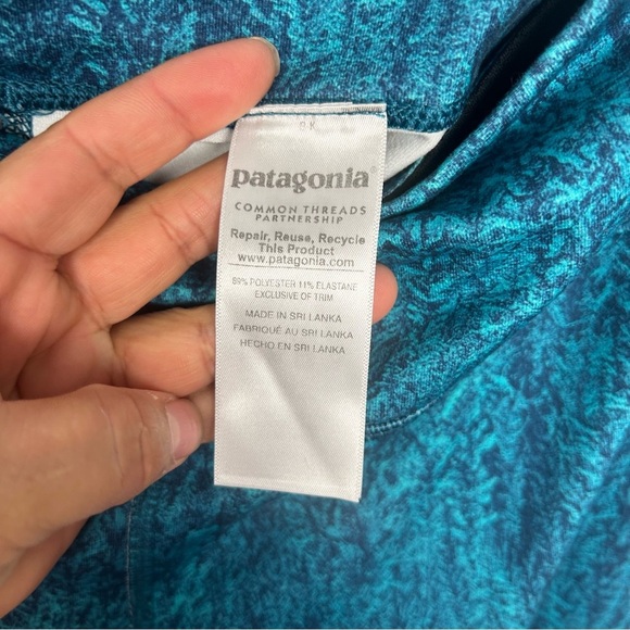 Patagonia cammon thread partnership capri leggings size M turquoise - Picture 9 of 11